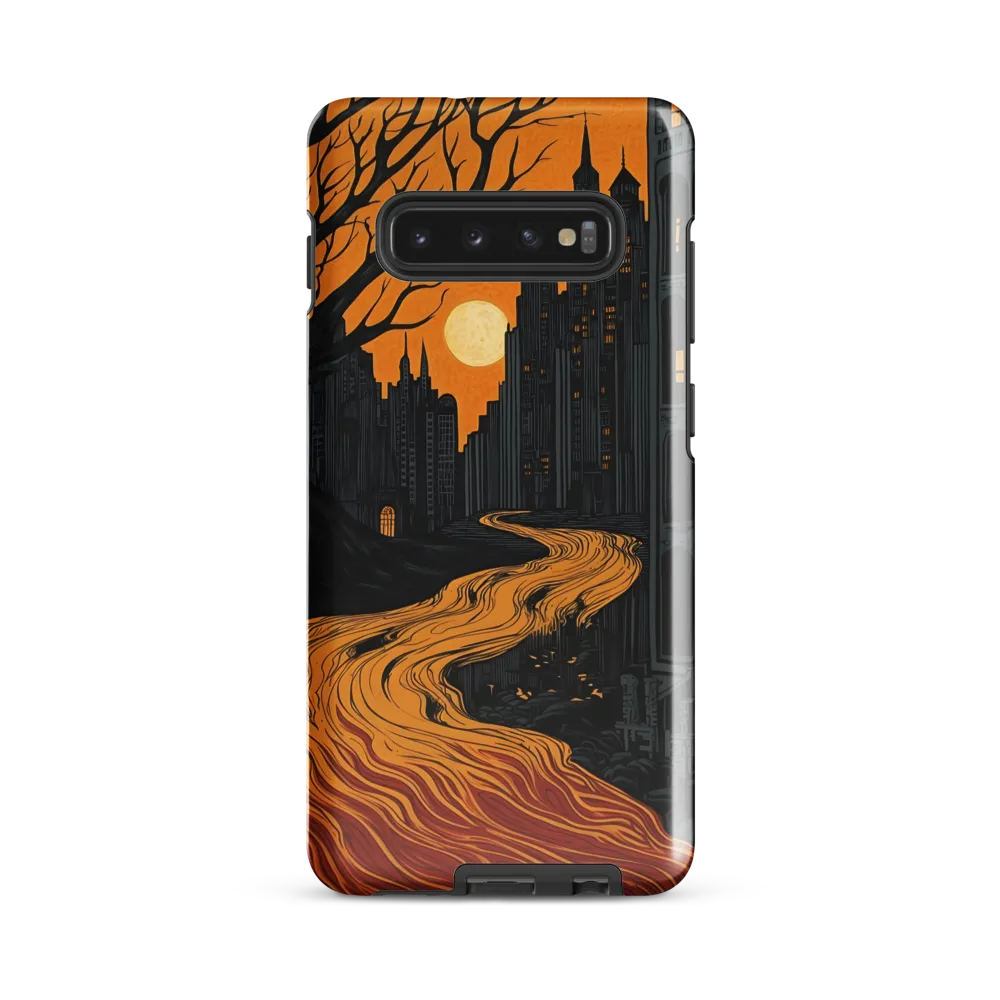 Eerie Cityscape: A Haunting Reflection | Phone Case |  S10 Plus | Tough Case | Glossy