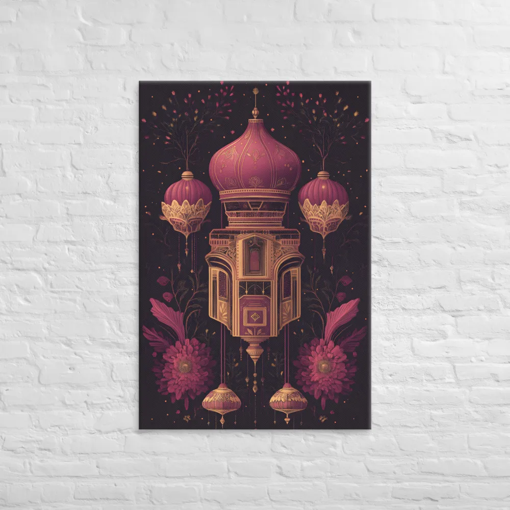 Ornate Harmony: A Digital Floral Architecture | Canvas | 32″×48″