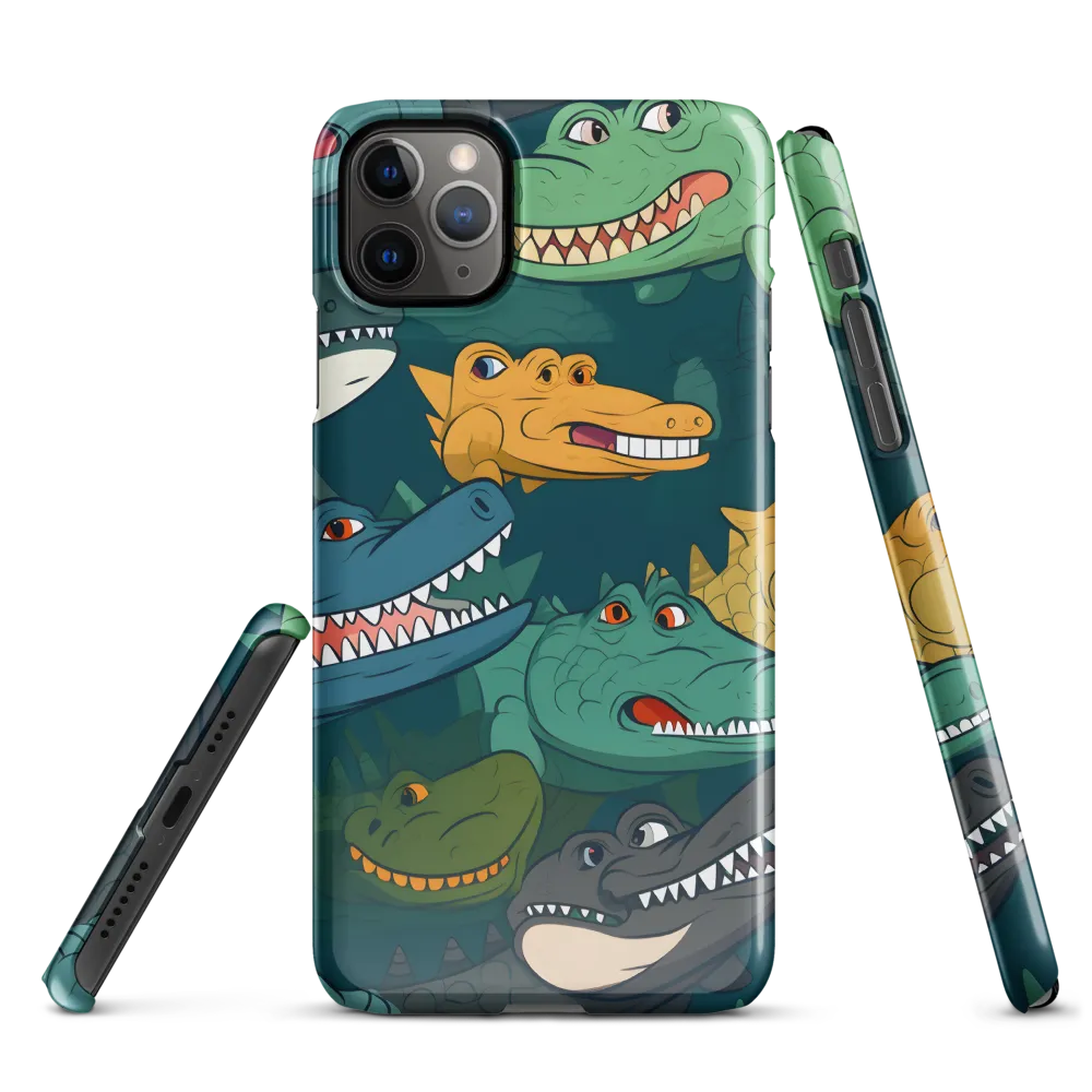 Cheerful Crocodilian Parade | Phone Case |  11 Pro Max | Snap Case | Glossy