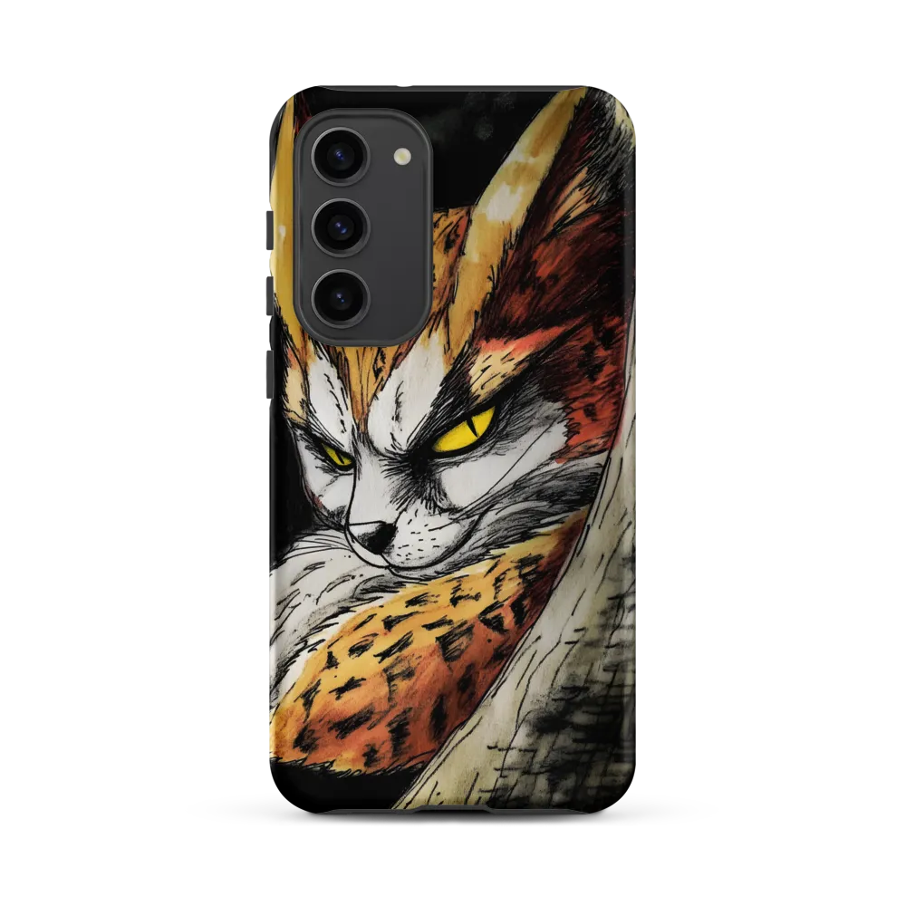 Fierce Gaze of the Wild Cat | Phone Case |  S23 Plus | Tough Case | Matte