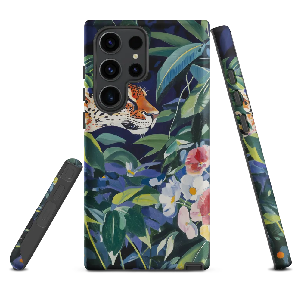 Hidden Majesty: The Jaguar Amongst Tropical Splendor | Phone Case |  S23 Ultra | Tough Case | Matte