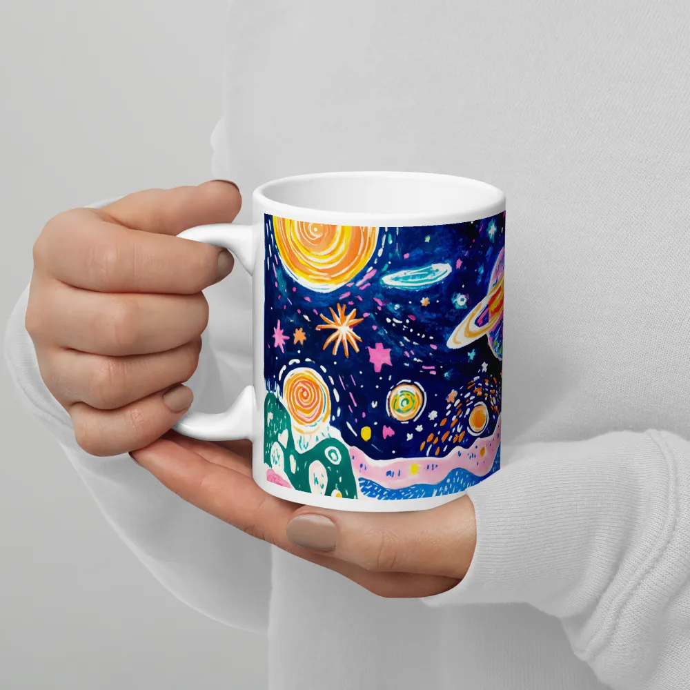 Whimsical Cosmic Landscape | Mug with White inside | 11 oz