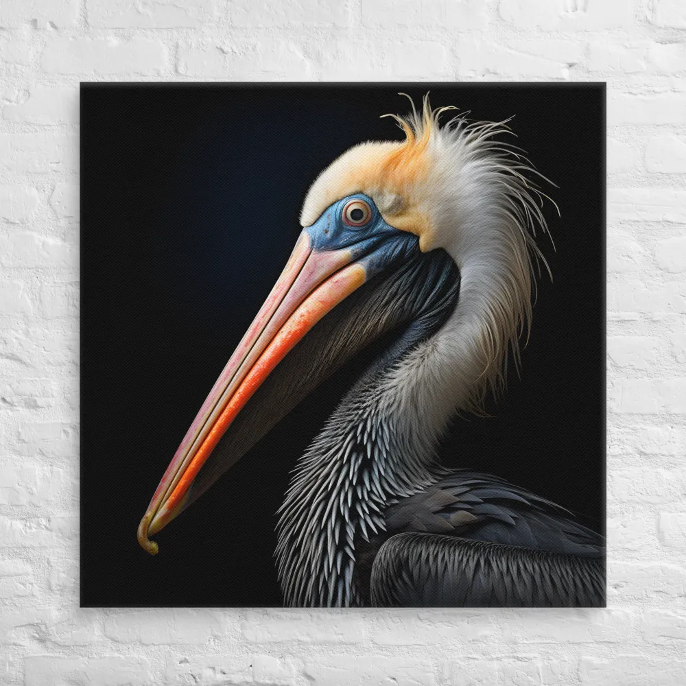 Majestic Portrait of a Pelican | Canvas | 36″×36″