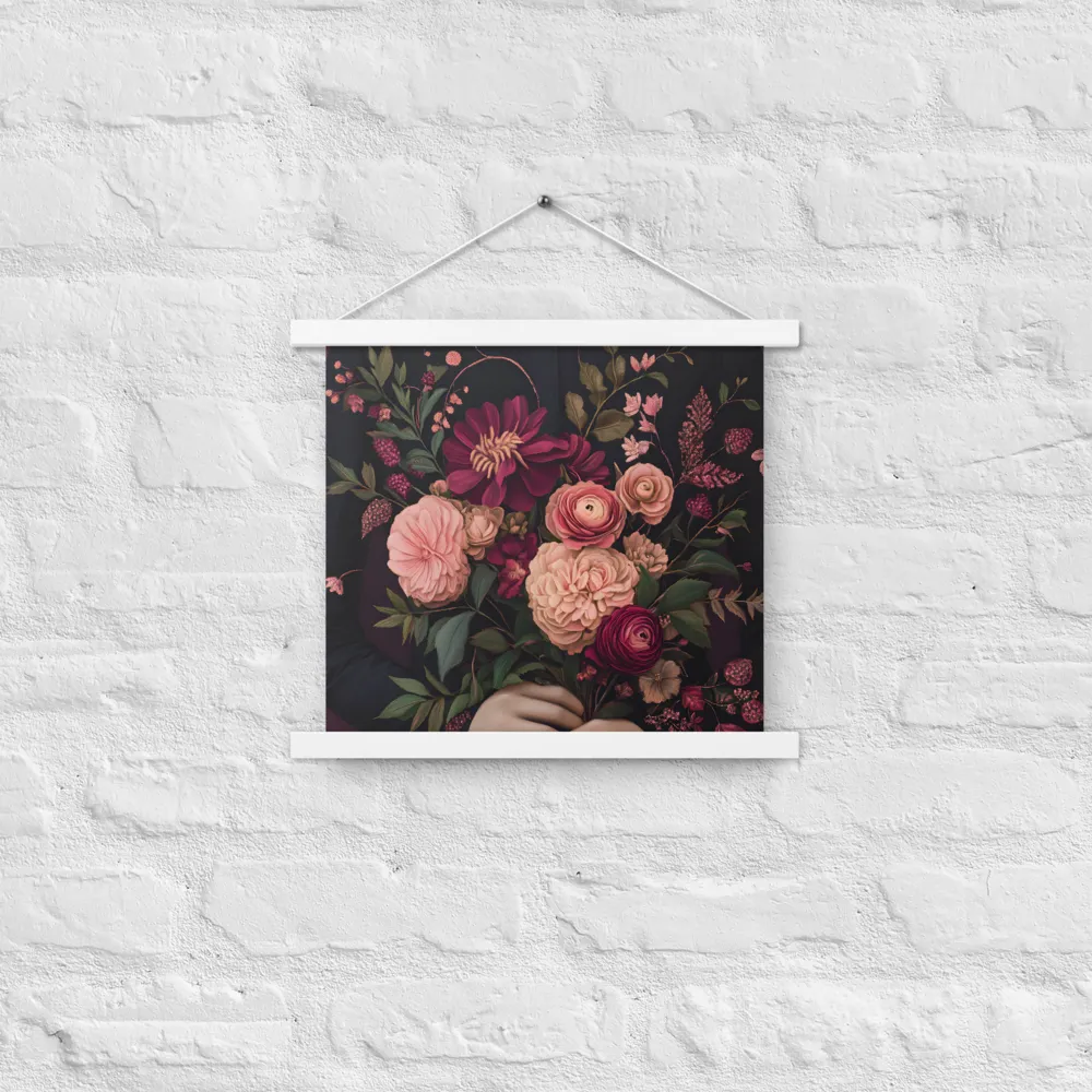 Botanical Elegance | Poster With White Wood Hanger | 14″×14″