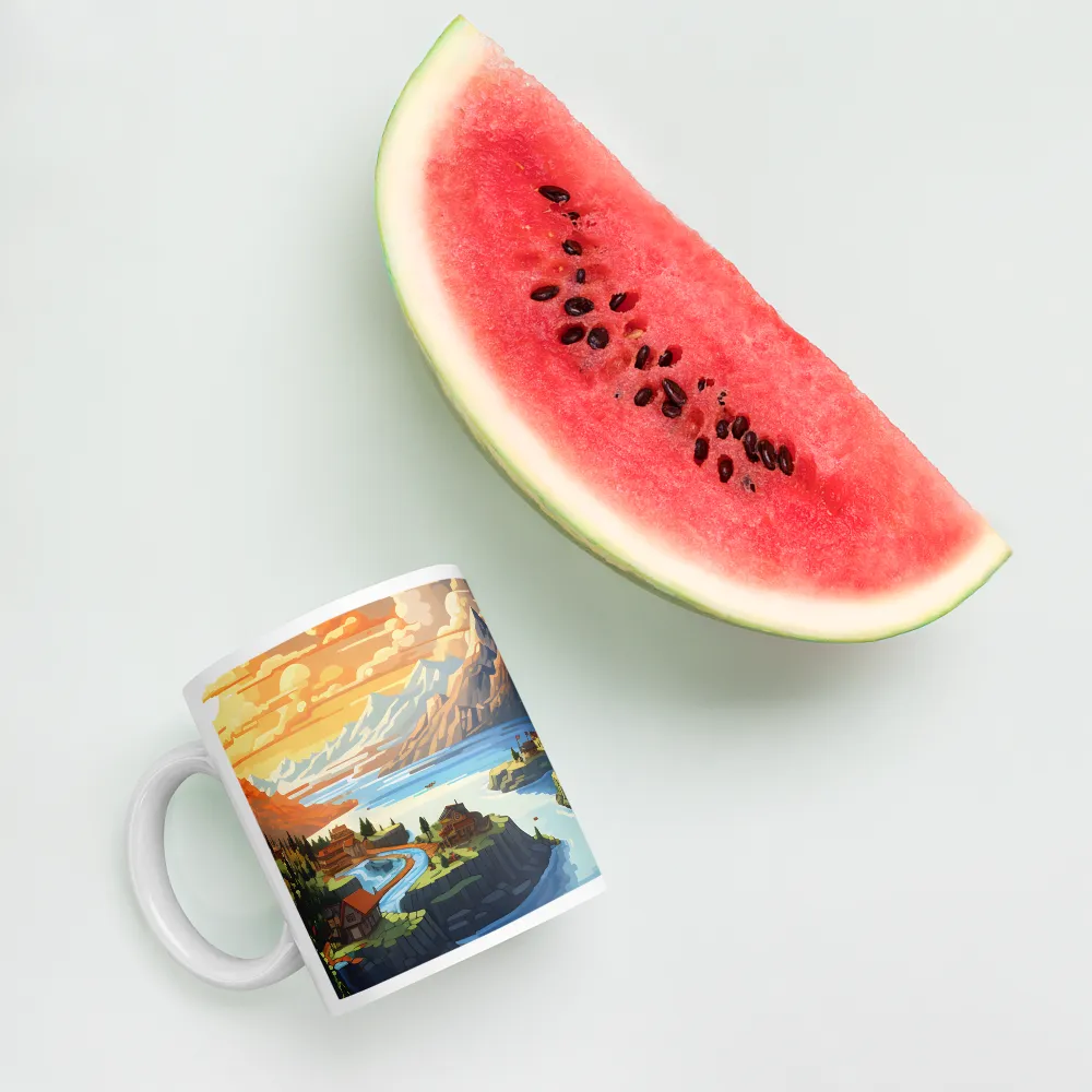 Tranquil Sunset Over Serene Landscape | Mugs | Multiple Sizes & Colors