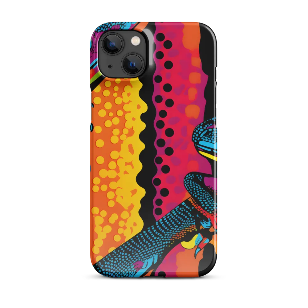 Colorful Encounters: The Playful Geckos | Phone Case |  14 Plus | Snap Case | Glossy