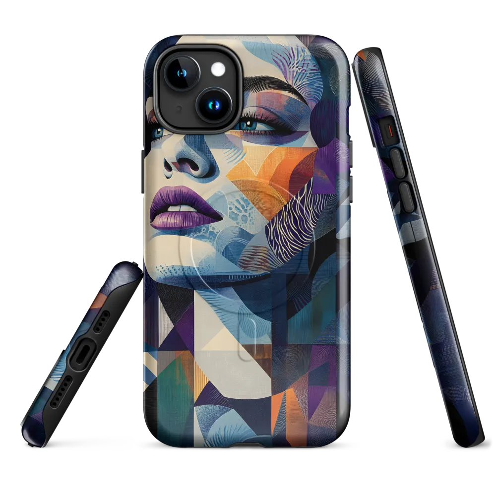Fragmented Mystery: A Modern Portrait | Phone Case |  15 Plus | MagSafe® Tough Case | Glossy