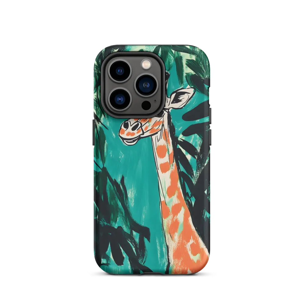 Curious Giraffe in Lush Greenery | Phone Case |  14 Pro | Tough Case | Matte