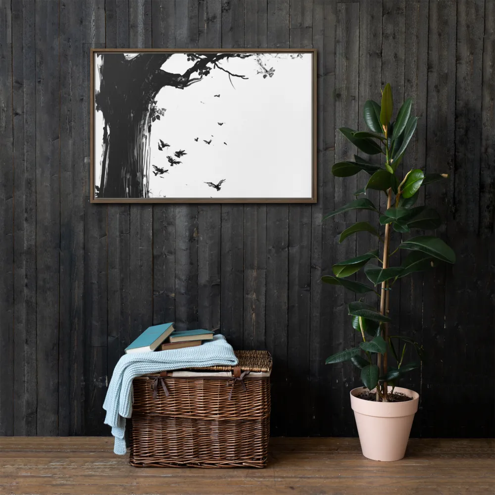 Whispers of Nature | Canvas with Brown Frame | 24″×36″