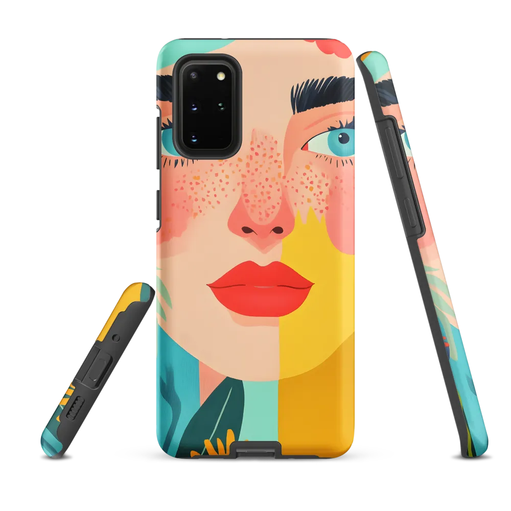 Floral Serenity: A Modern Portrait