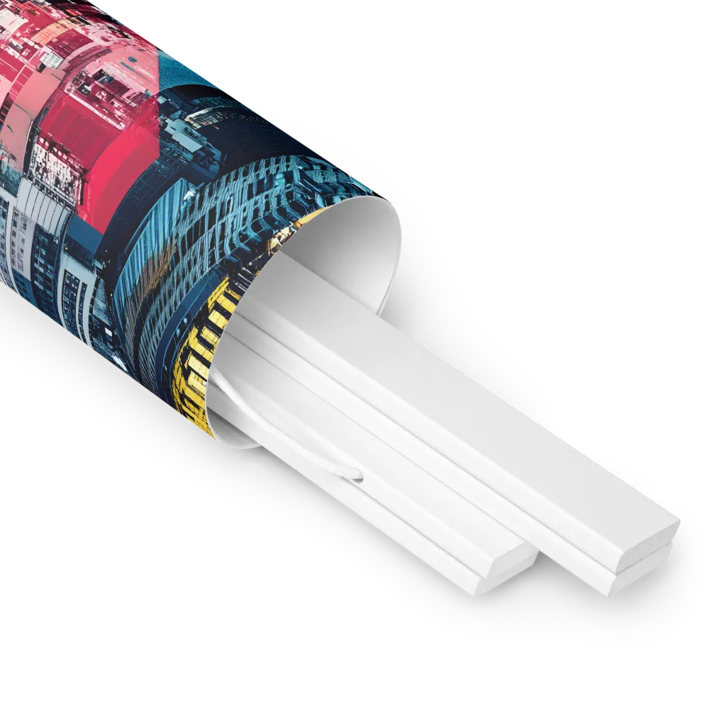 Dynamic Urban Symphony | Poster With White Wood Hanger | 10″×10″