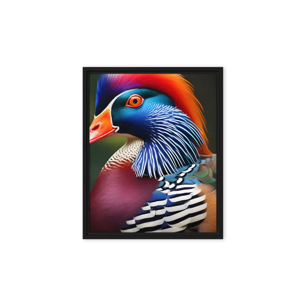 The Majestic Mandarin | Canvas with Black Frame | 8″×10″