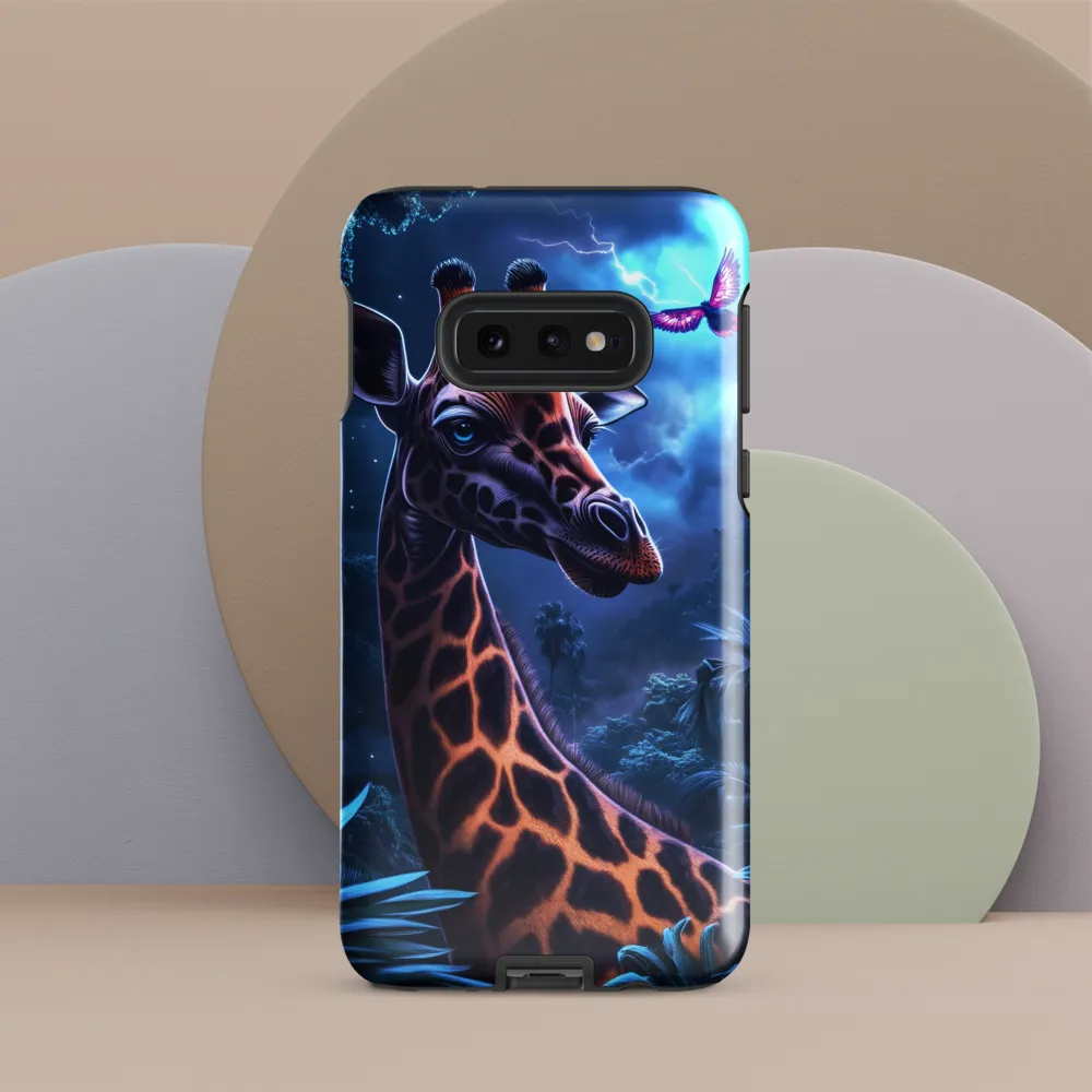 Mystical Giraffe in Twilight Jungle