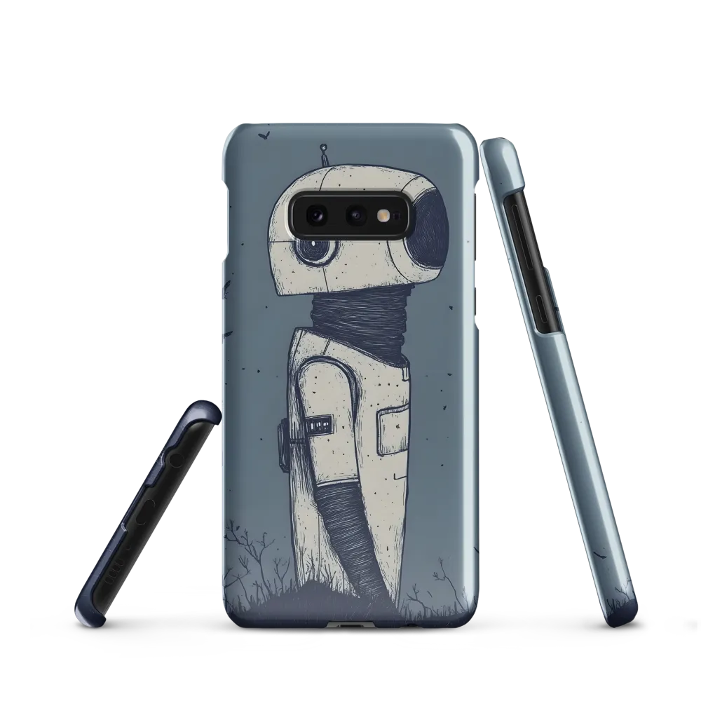Contemplative Robot in a Barren Landscape | Phone Case |  S10e | Snap Case | Glossy