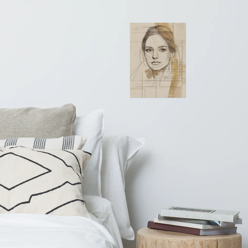 Geometric Elegance: A Modern Portrait | Poster | 12″×16″