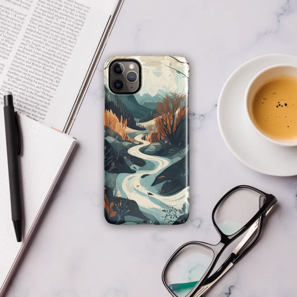 Winding Serenity: A Digital Landscape | Phone Case |  11 Pro Max | Snap Case | Glossy