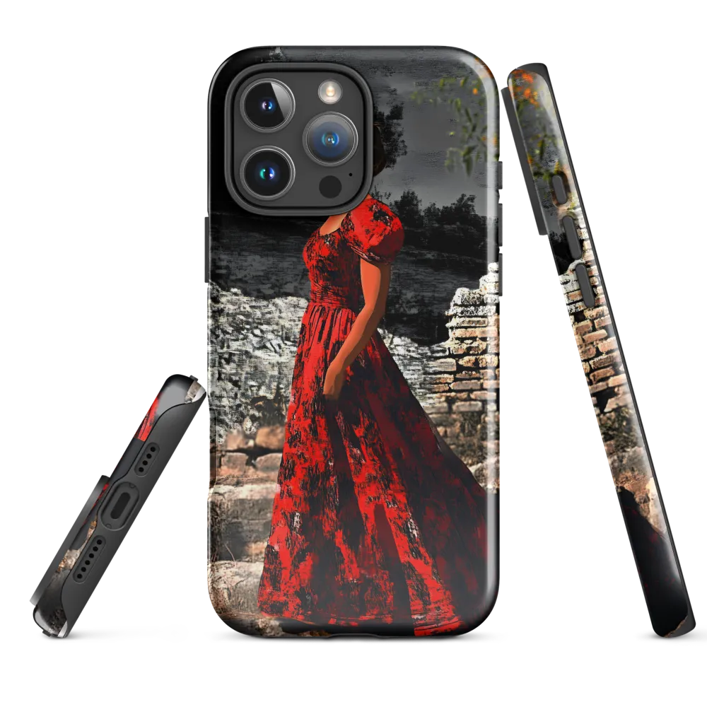 Elegance in Red | Phone Case |  16 Pro Max | Tough Case | Glossy