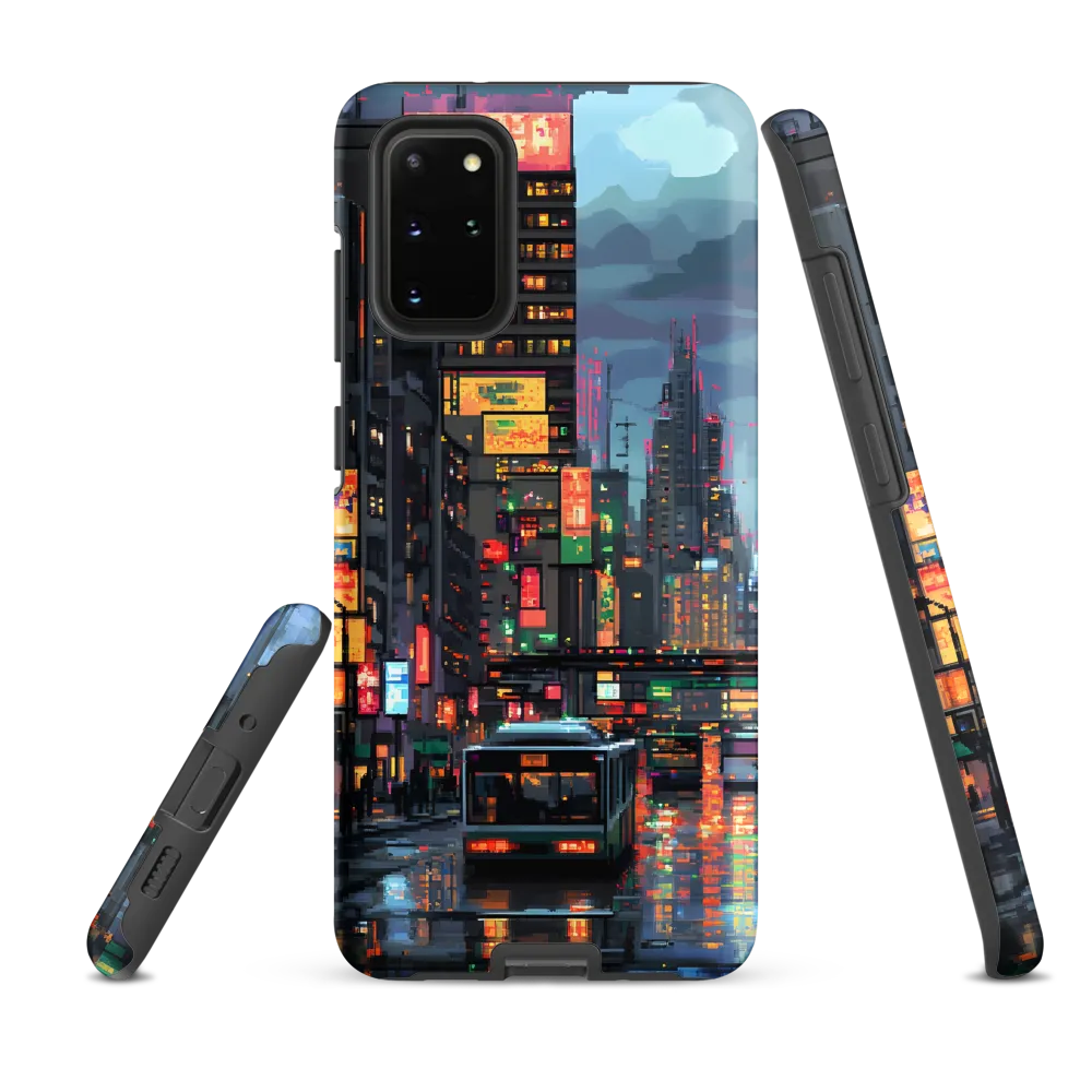 Neon Dreams: A Pixelated Urban Night