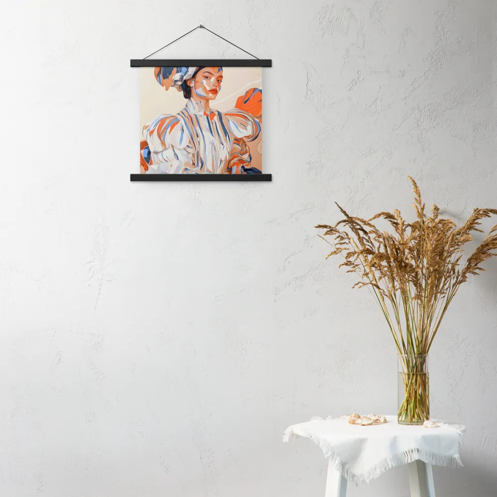 Vibrant Elegance | Poster With Black Wood Hanger | 14″×14″