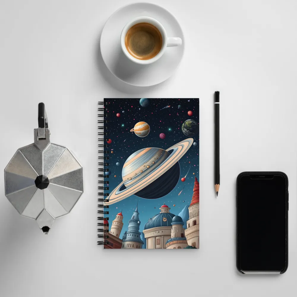 Celestial Cityscape: Wonders of the Cosmos | Spiral Notebook