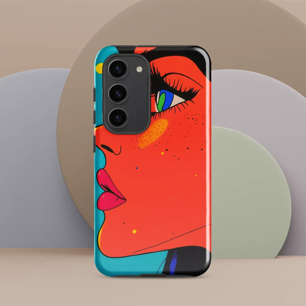 Vibrant Feminine Profile in Pop Art