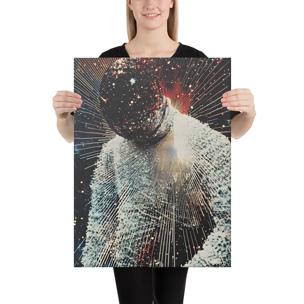 Ethereal Astronaut: A Journey Through the Cosmos | Canvas | 18″×24″
