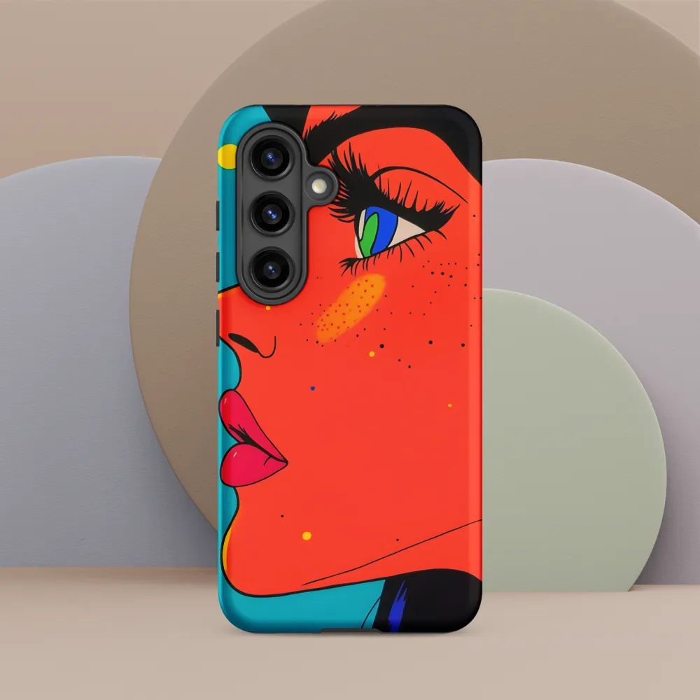 Vibrant Feminine Profile in Pop Art