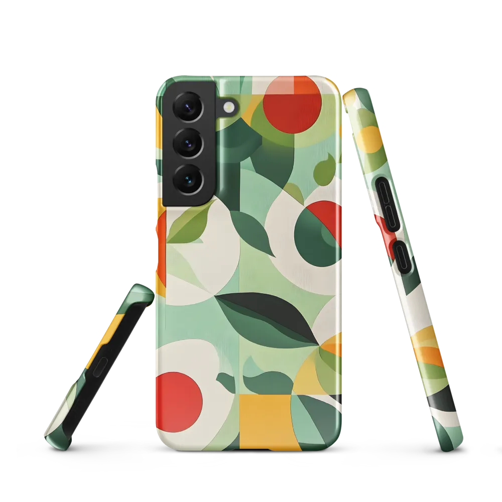 Harmony in Shapes: A Playful Abstract Design | Phone Case |  S22 | Snap Case | Glossy