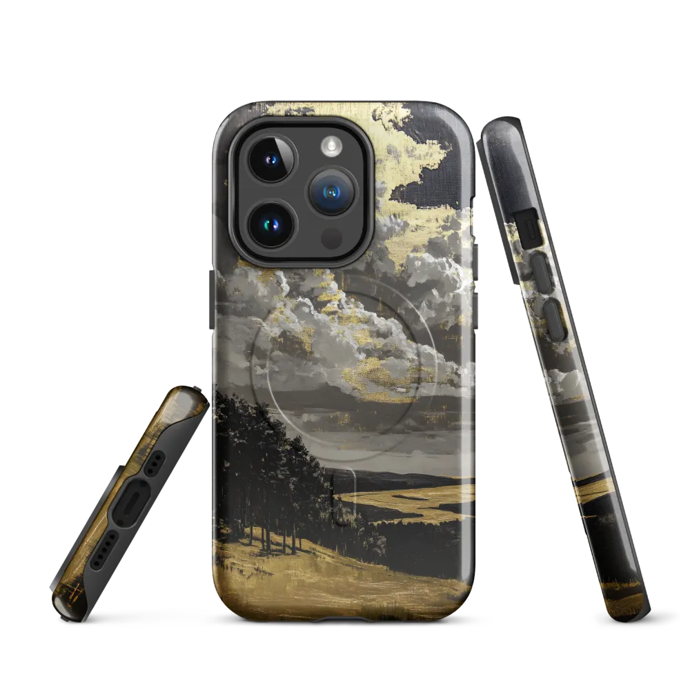 Golden Serenity in a Dramatic Sky | Phone Case |  14 Pro | MagSafe® Tough Case | Glossy