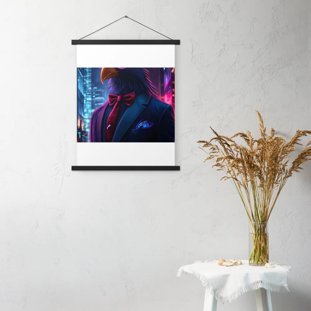 The Dapper Avian | Poster With Black Wood Hanger | 18″×24″