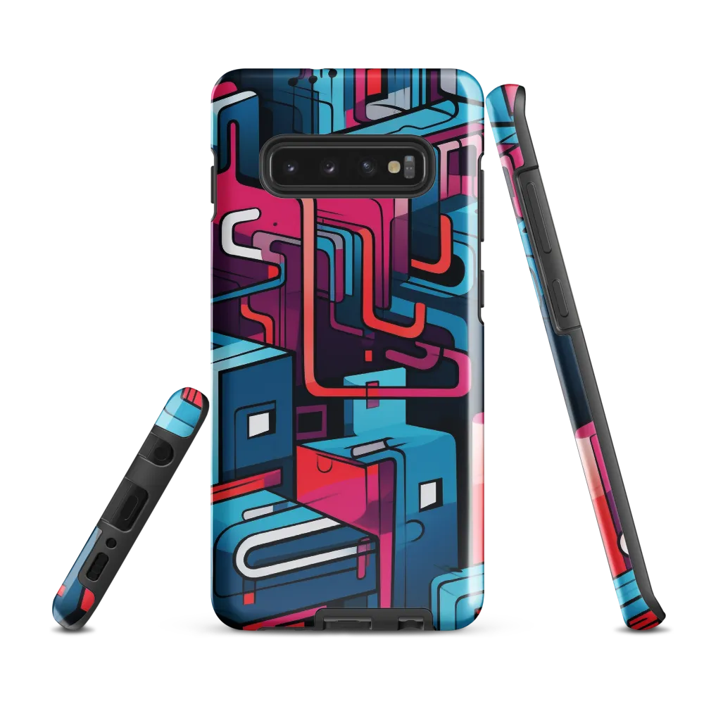 Dynamic Geometry: A Colorful Interplay | Phone Case |  S10 Plus | Tough Case | Glossy