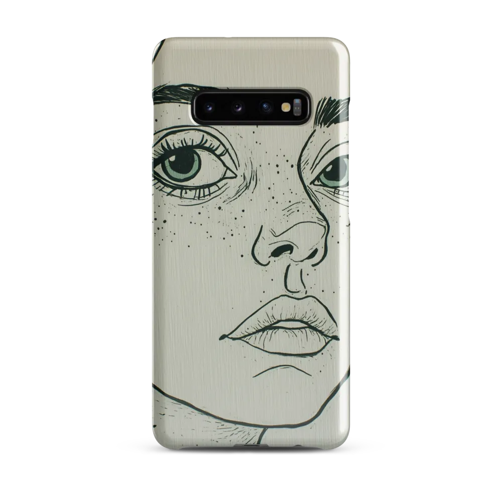 Contemplative Gaze | Phone Case |  S10 Plus | Snap Case | Glossy