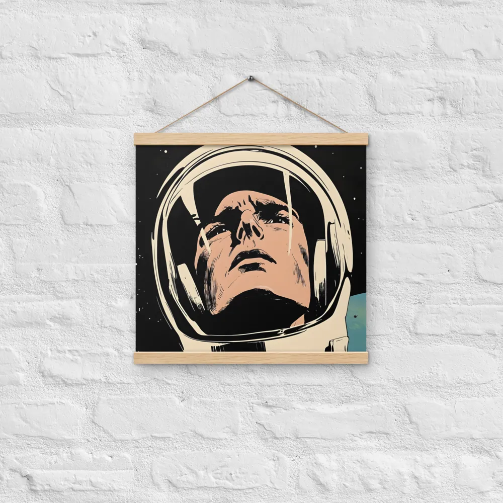 Gaze of the Astronaut | Poster With Oak Wood Hanger | 16″×16″