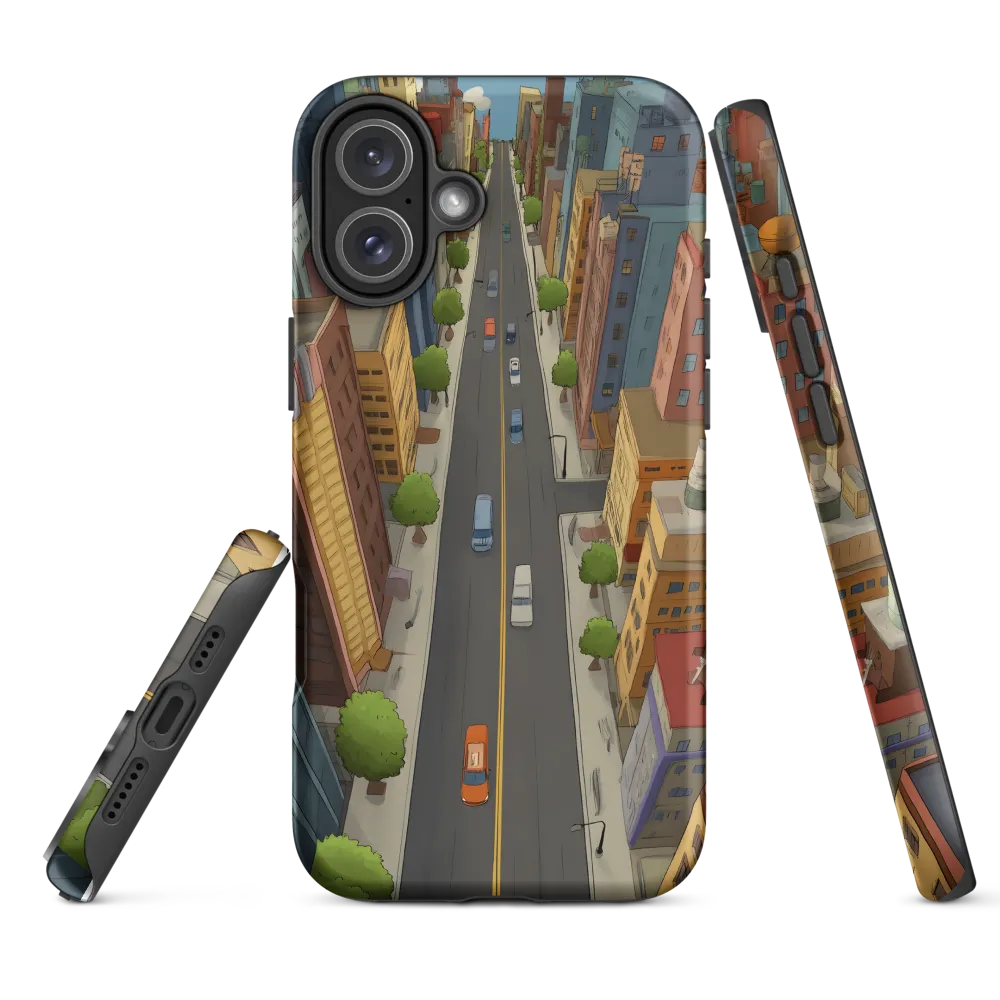 Aerial Whimsy: A Colorful Cityscape