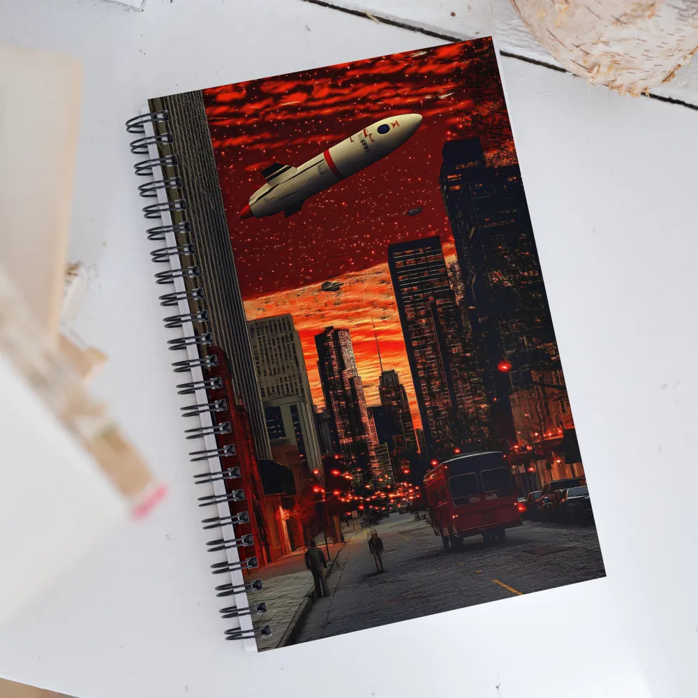 Cosmic Urban Symphony | Spiral Notebook