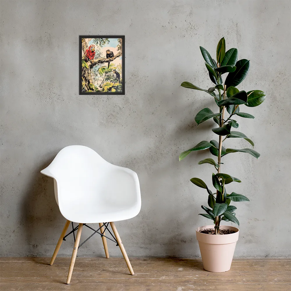 Jungle Harmony | Poster with Black Frame | 12″×16″