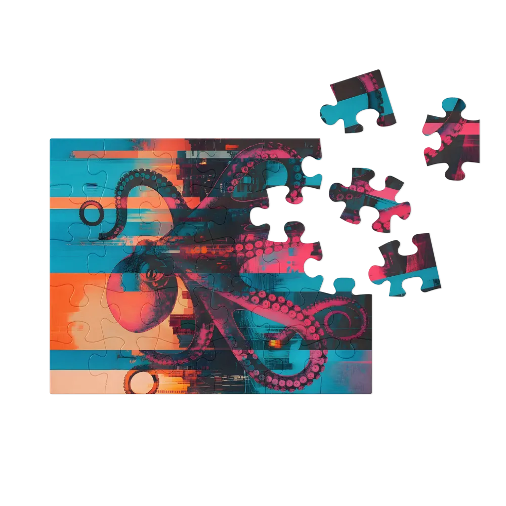 Neon Kraken 
 Jigsaw Puzzle in Tin Box