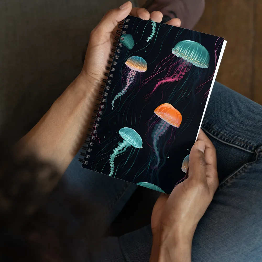 Ethereal Dance of Jellyfish | Spiral Notebook