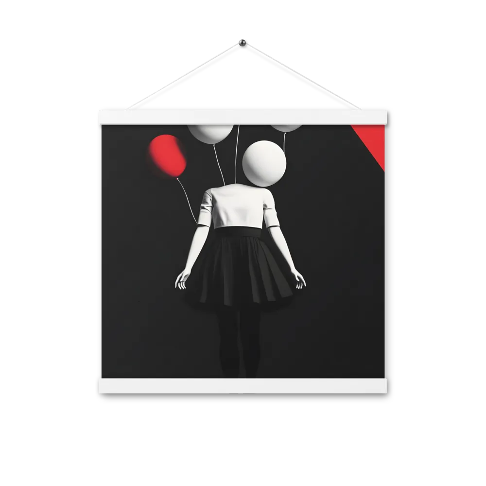 Suspended in Mystery | Poster With White Wood Hanger | 16″×16″