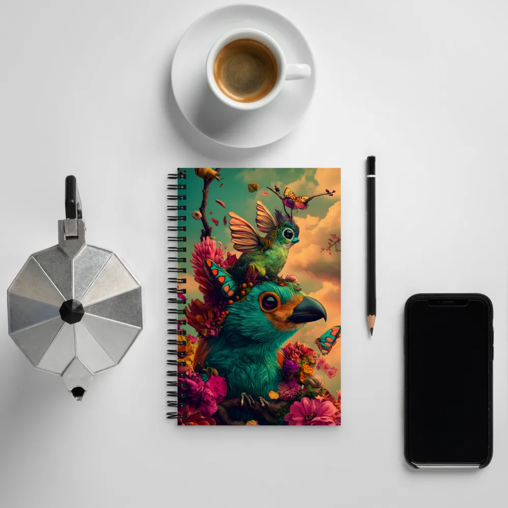 Whimsical Avian Fantasy | Spiral Notebook