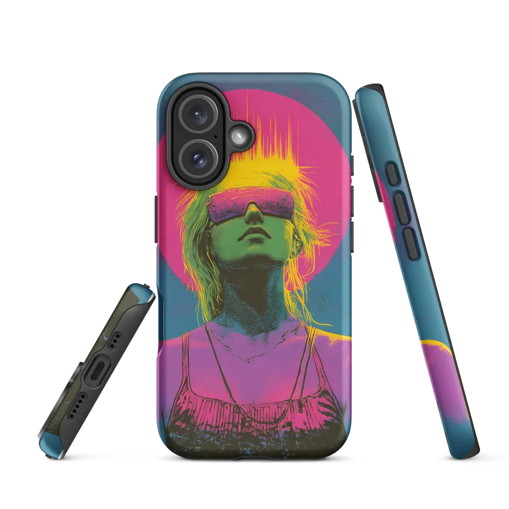 Neon Dreams: Portrait of a Modern Muse | Phone Case