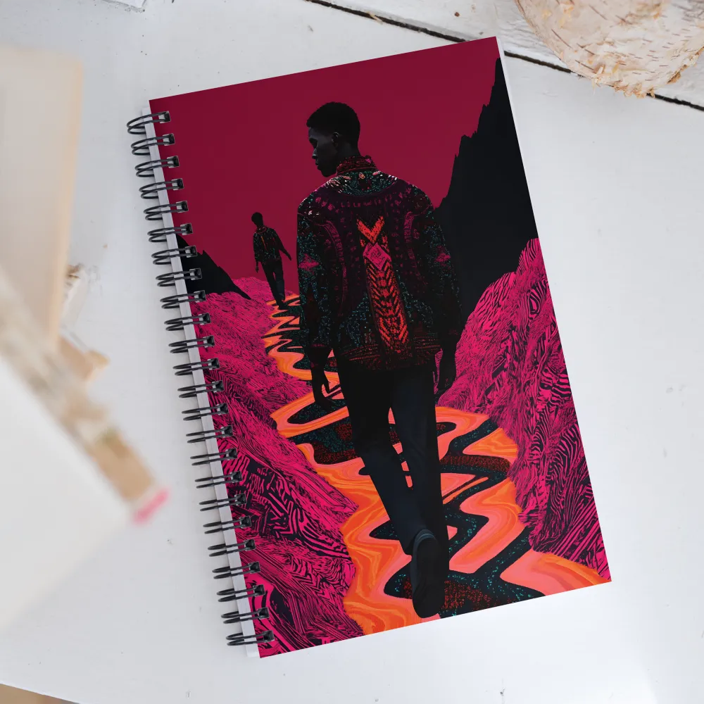 Journey Through the Vibrant Void | Spiral Notebook