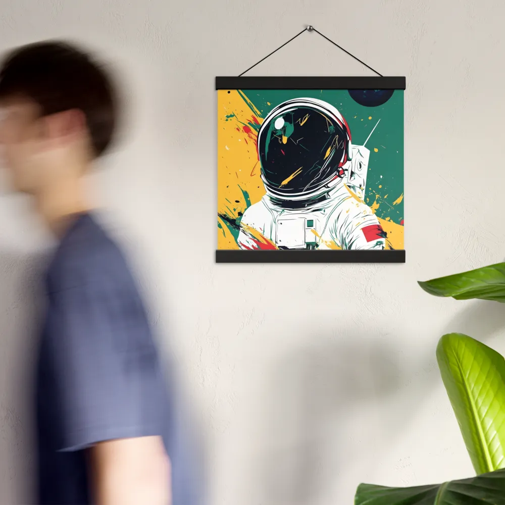 Galactic Explorer: A Modern Odyssey | Poster With Black Wood Hanger | 12″×12″
