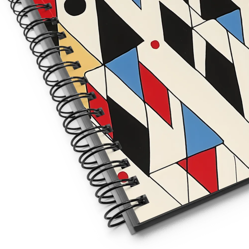 Dynamic Geometric Symphony | Spiral Notebook