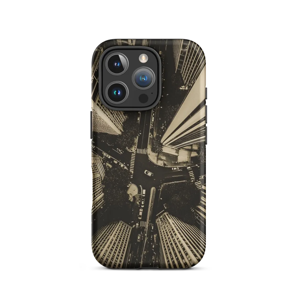 Urban Symphony: Aerial Perspective of City Life | Phone Case |  16 Pro | Tough Case | Matte