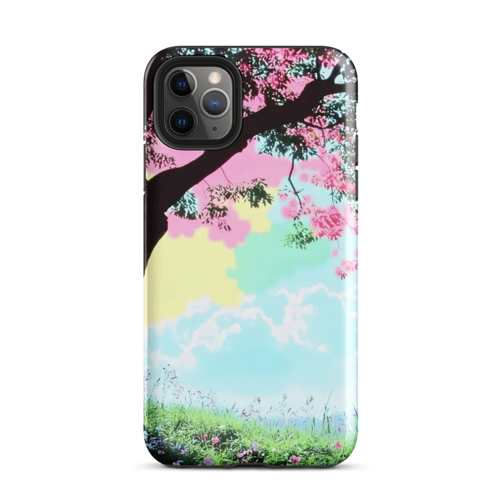 Pastel Dreams: A Surreal Tree Landscape | Phone Case |  11 Pro Max | Tough Case | Glossy