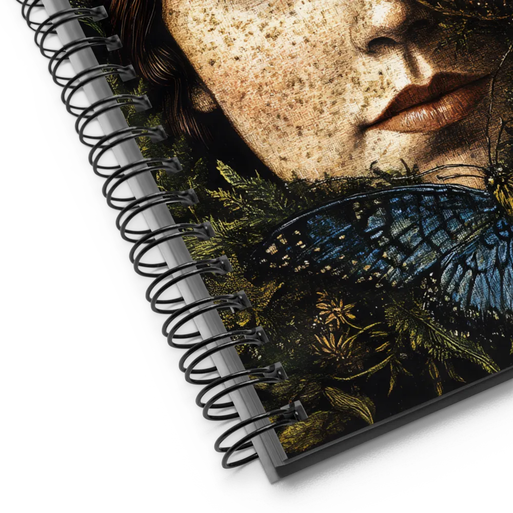 Nature's Embrace: A Surreal Portrait | Spiral Notebook