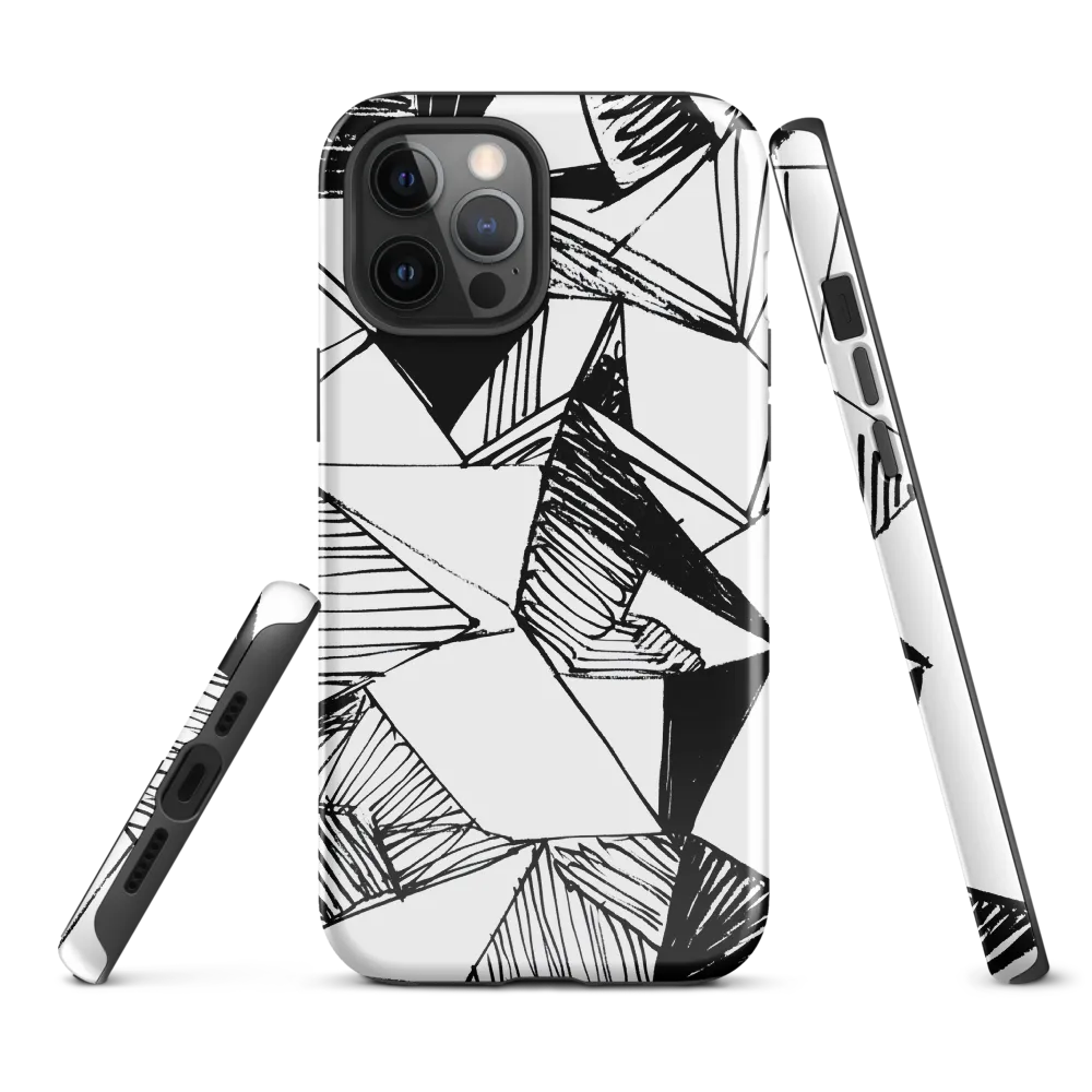 Dynamic Geometry in Ink | Phone Case |  12 Pro Max | Tough Case | Glossy