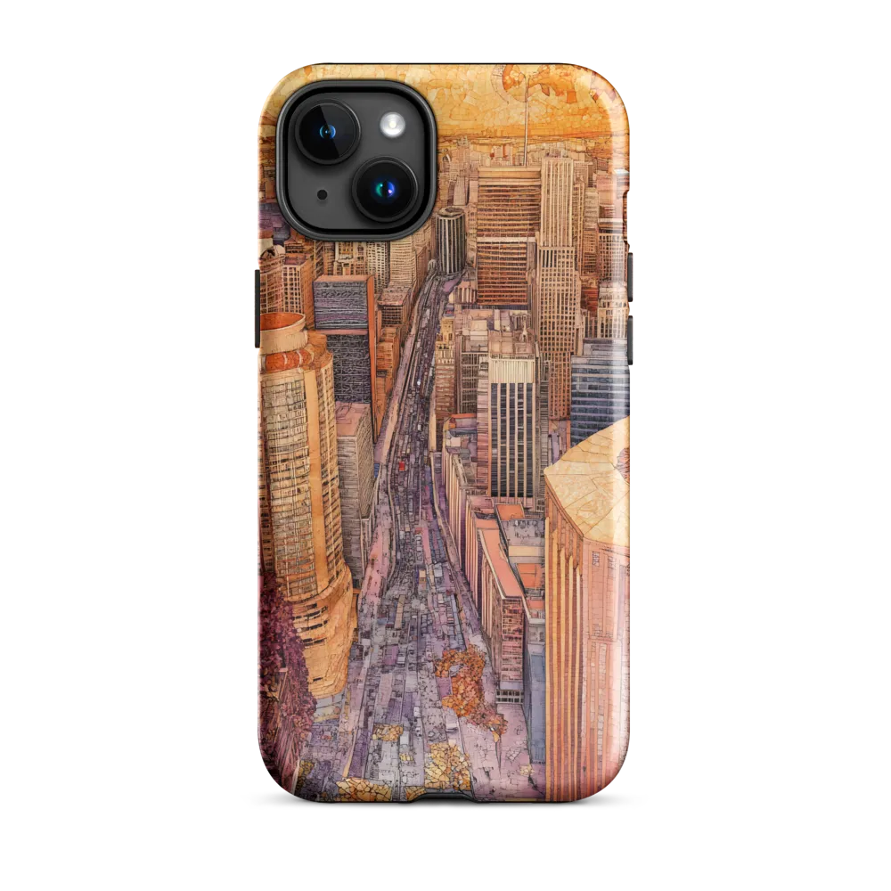 Mosaic Cityscape at Dusk
