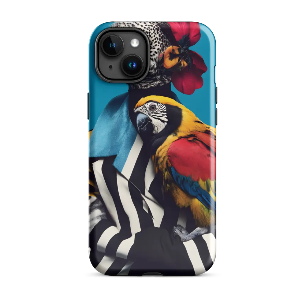 Vibrant Fusion of Flora and Fauna | Phone Case |  15 Plus | Tough Case | Glossy